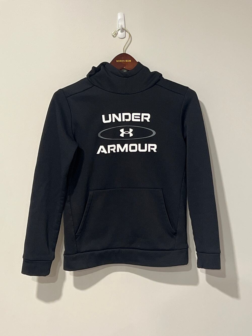 Under Armour, Youth Hoodie, Black, Size Youth Large, 1538U